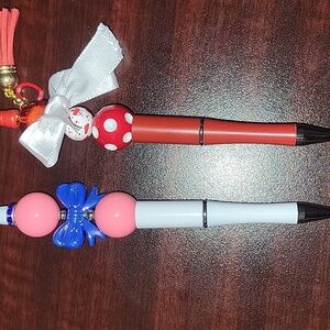 Red and Pink Decorative Stationery Pens for Office